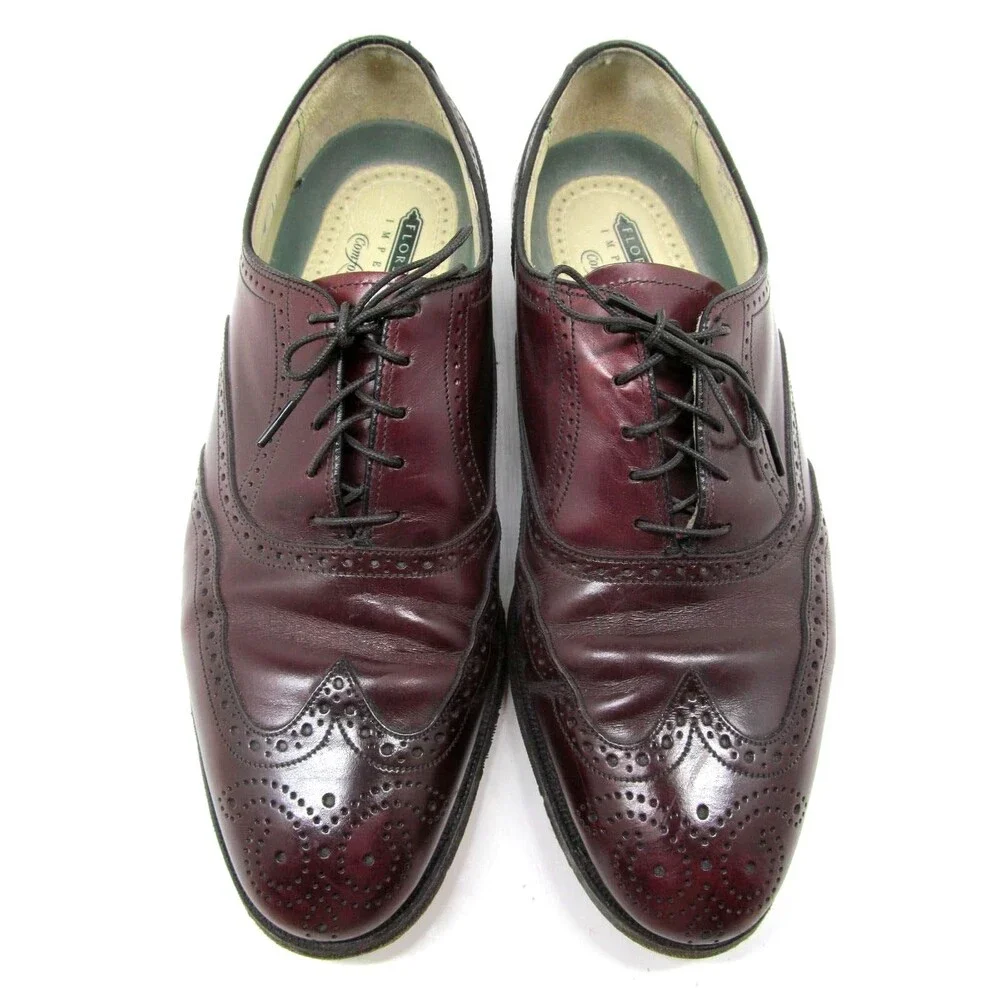 Florsheim Imperial Comfortech Brown Leather Wingtip Oxfords  US 9 D